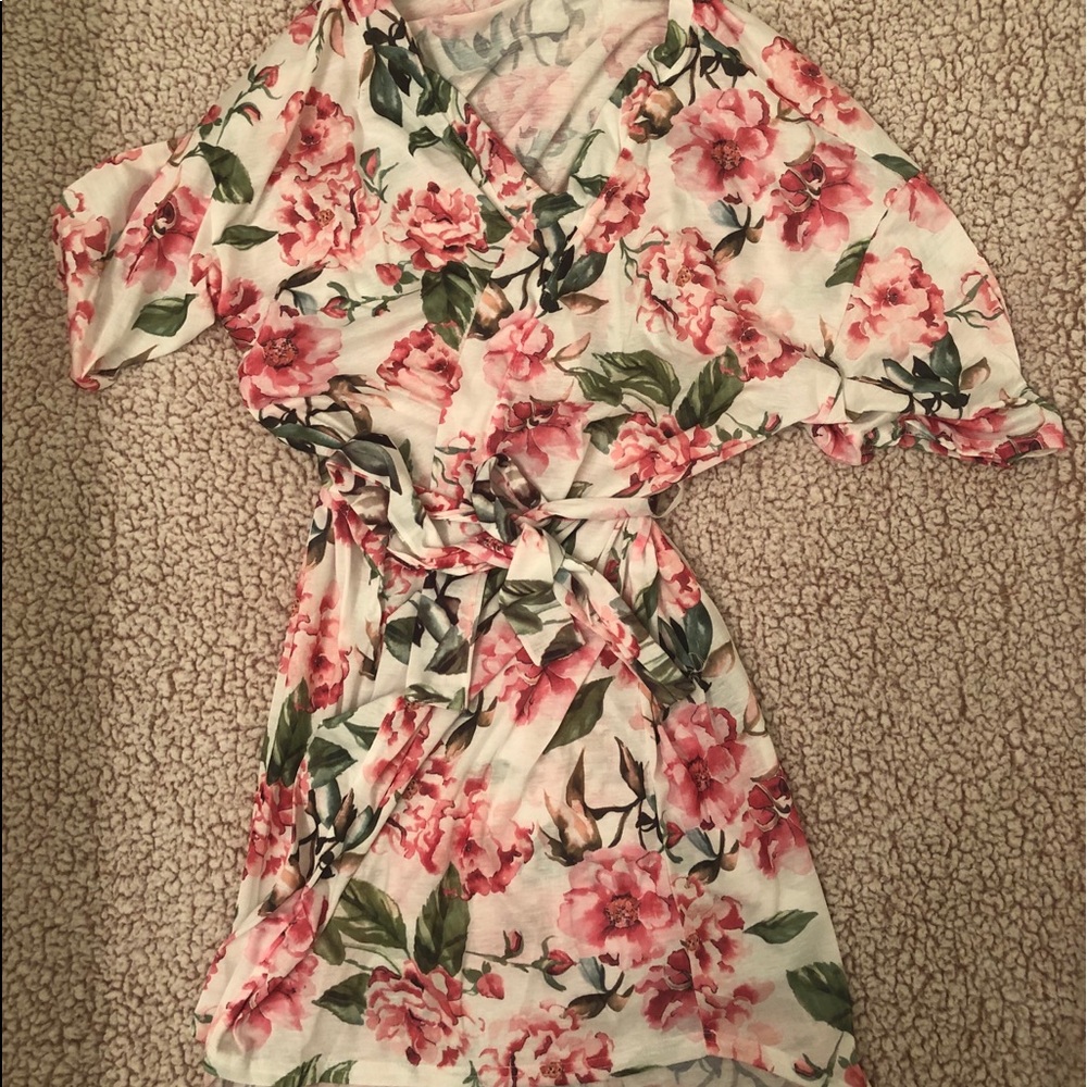 Floral Pink Robe